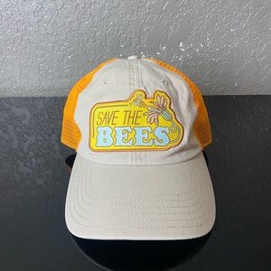 Smithsonian "Save The Bees" Orange / Tan Adjustable Back Strap Cap Hat Bioworld